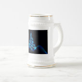 gestileerde kerstboom SlipperyJoe gloeiende blauw Bierpul (Voorkant rechts)