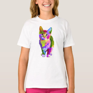 Gestileerde Kitten Prismatic Design-32345 T-shirt