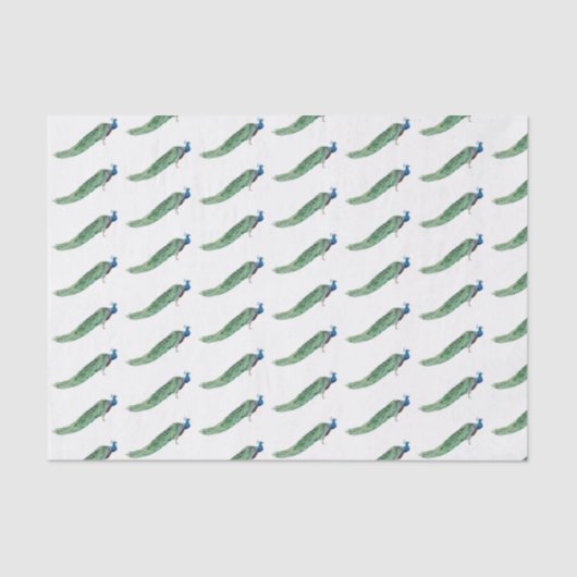  gestileerde kleurrijke pacock op tafel tissuepapier (Voorkant)