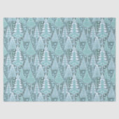 Gestileerde Kust Kerstbomen Patroon#6b ID1009 Tissuepapier (Voorkant)