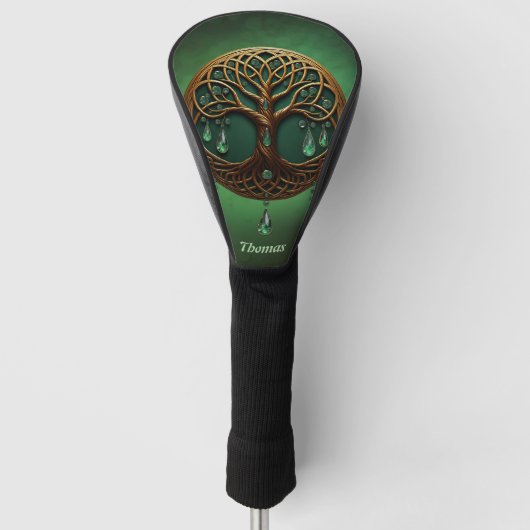 Gestileerde levensboom golfheadcover (Voorkant)