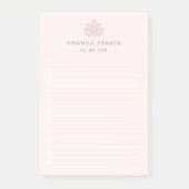 Gestileerde lotusbloem roze om te doen lijst post-it® notes (Voorkant)