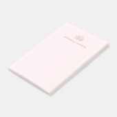 Gestileerde lotusbloem roze yoga healing post-it® notes (Schuin)