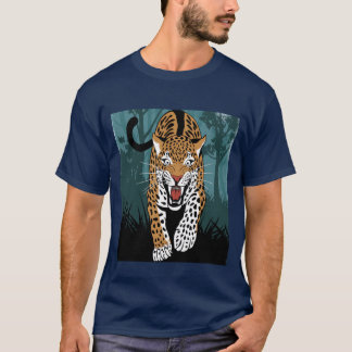 Gestileerde luipaard t-shirt