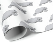 gestileerde Manateboardtekening Cadeaupapier (Rol Hoek)