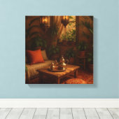 gestileerde Marokkaanse boho Canvas Afdruk (Insitu (Houten vloer))