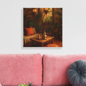 gestileerde Marokkaanse boho Canvas Afdruk (Insitu (Woonkamer))