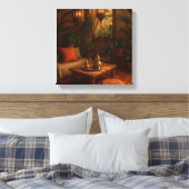 gestileerde Marokkaanse boho Canvas Afdruk (Insitu (Slaapkamer))