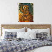 Gestileerde Meerkat Pair onder sterrenhemel Canvas Afdruk (Insitu (Slaapkamer))
