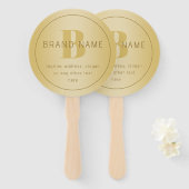 Gestileerde moderne minimale gouden retour adres handwaaier (Voorkant en achterkant)