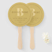 Gestileerde moderne minimale gouden retour adres handwaaier (Voorkant en achterkant)