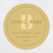Gestileerde moderne minimale gouden retour adres labels (Design 2)