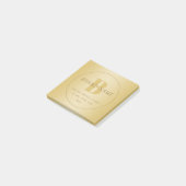Gestileerde moderne minimale gouden retour adres post-it® notes (Schuin)