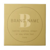 Gestileerde moderne minimale gouden retour adres tegeltje (Voorkant)