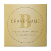 Gestileerde moderne minimale gouden retour adres tegeltje (Voorkant)