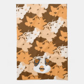 Gestileerde Monarch Vlinder Naam Oranje Theedoek (Verticaal)