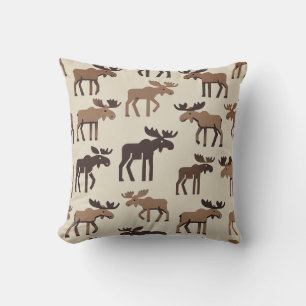 Gestileerde Moose Pattern – Minimalistische Natuur Kussen