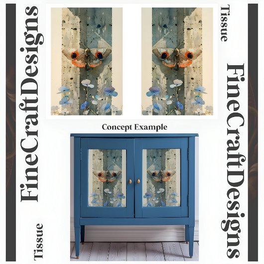 Gestileerde mot Bloemen Moderne Decoupage L&R 148 Tissuepapier