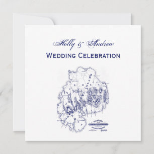  gestileerde Mount Desert Island MN Map Blue Kaart