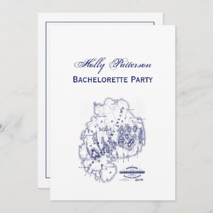  gestileerde Mount Desert Island MN Map Blue Kaart