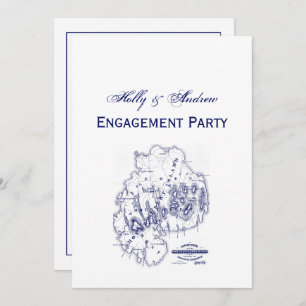 gestileerde Mount Desert Island MN Map Blue Kaart