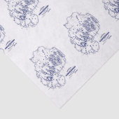  gestileerde Mount Desert Island MN Map Blue Tissuepapier (Detail)