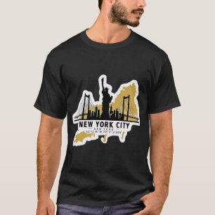 Gestileerde New York City T-shirt