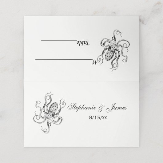  gestileerde octopustekening #1 (Buitenkant ongevouwen)