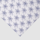  gestileerde octopustekening #1 Blauw Tissuepapier (Detail)