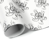  gestileerde octopustekening #1 cadeaupapier (Rol Hoek)