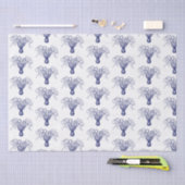  gestileerde octopustekening #8 Blauw Tissuepapier (Craft)