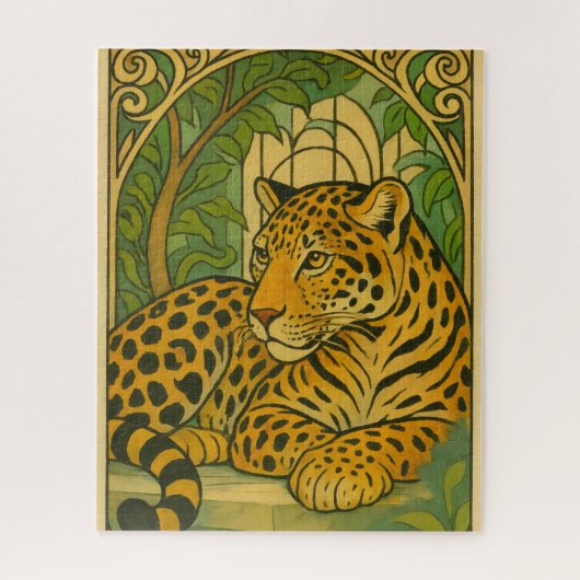 Gestileerde Oerwouden elegantie Legpuzzel (Verticaal)
