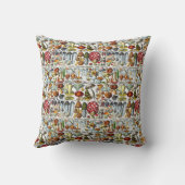 gestileerde paddenstoelen Fungi DIY-kleur BG Kussen (Achterkant)