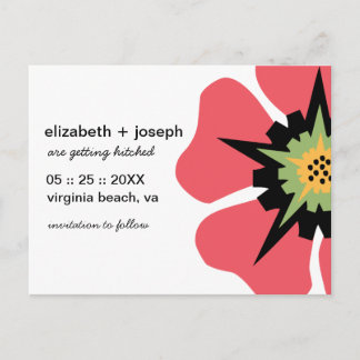 Gestileerde Pansy SAVE THE DATE Briefkaart