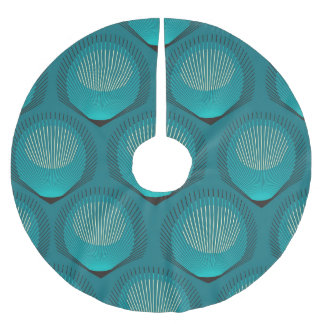 Gestileerde pauwenveren Blauwe Tegel Kerstboom Rok