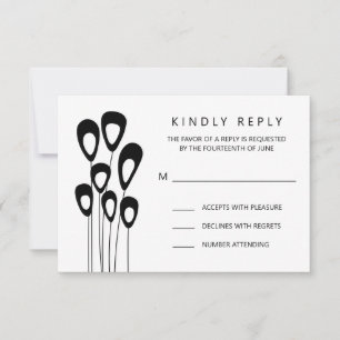 Gestileerde Peacock bruiloft uitnodiging RSVP kaar