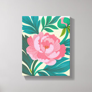 Gestileerde Peony Blossom Art Print
