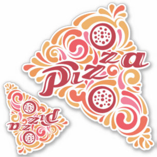 gestileerde pizza sticker