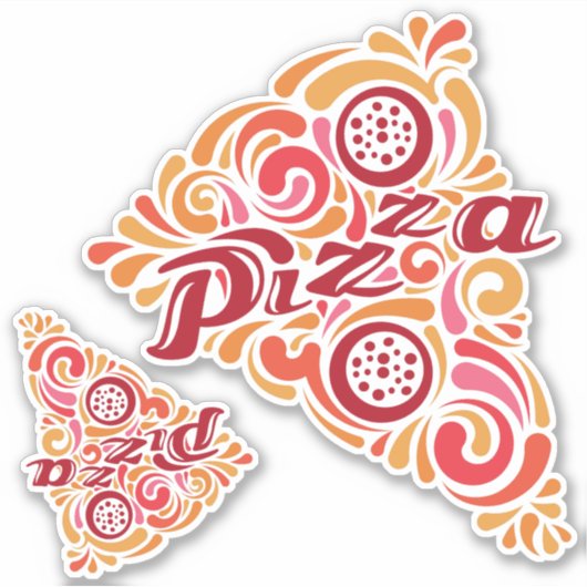 gestileerde pizza sticker (Voorkant)