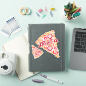 gestileerde pizza sticker (iPad Cover)