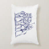 gestileerde polollen tekenen #1 Blauw Accent Kussen (Voorkant(Verticaal))
