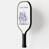 gestileerde polollen tekenen #1 Blauw Pickleball Paddle (Links)
