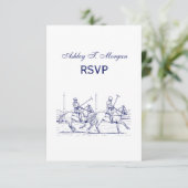 gestileerde polollen tekenen #2 Blauwe RSVP (Staand voorkant)