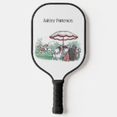 gestileerde pololmatch voor dames Lunch tekening Pickleball Paddle (Achterkant)