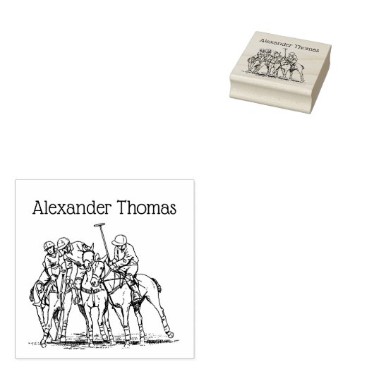 gestileerde pololmatchtekening #1 rubberstempel (Gestempeld)