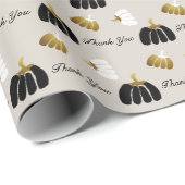 Gestileerde pompoenen in zwart, wit en goud cadeaupapier (Rol Hoek)