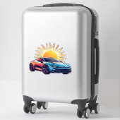 Gestileerde race-auto sticker (Koffer)