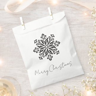 Gestileerde Retro Prettig Kerstmis Sneeuwvlok Bedankzakje