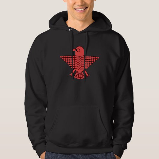 gestileerde rode valk hoodie (Voorkant)