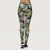 Gestileerde schedels met hart ogen camo leggings (Achterkant)